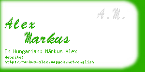 alex markus business card